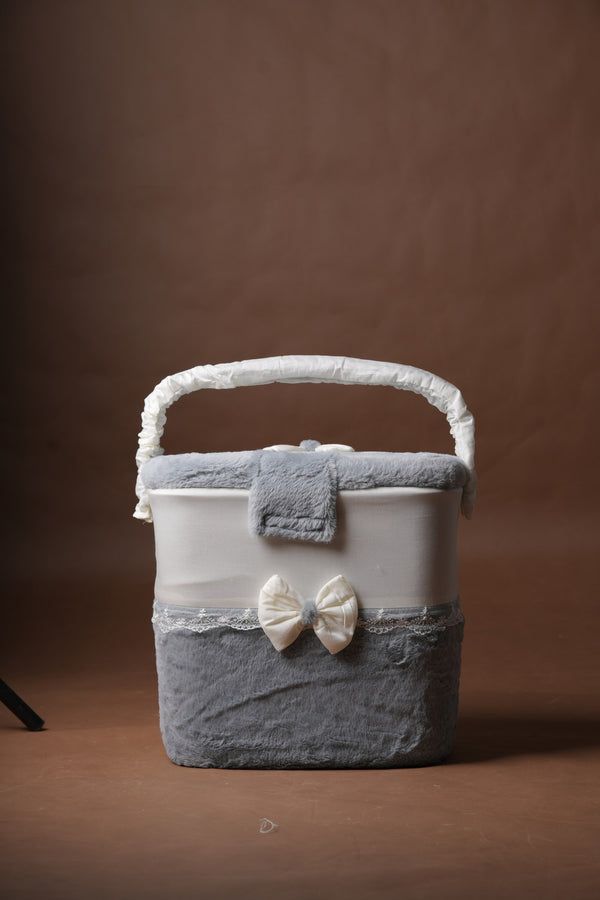 Large Basket - Grey Plush