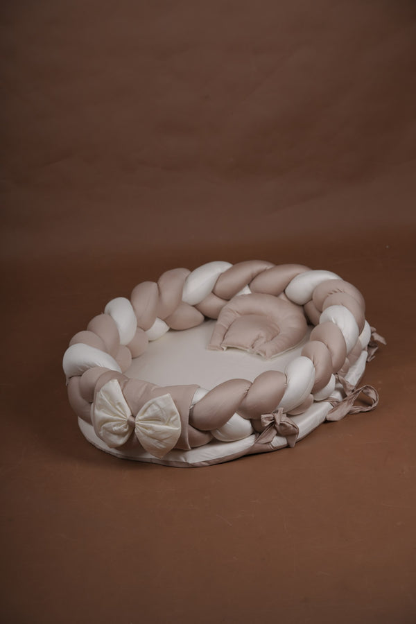 Braided Bed - Beige / White Braid